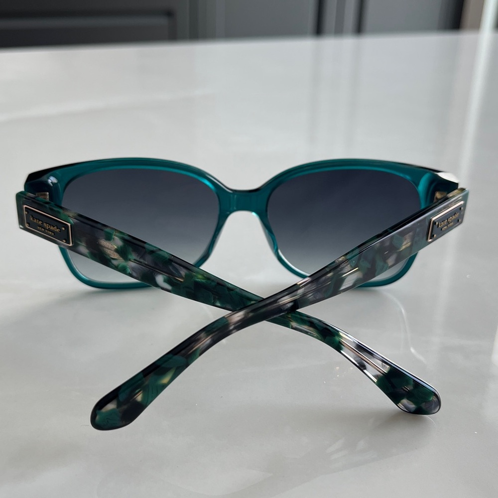Kate Spade Trulee Sunglasses. Green, Square Frames, UV400. - Picture 12 of 15